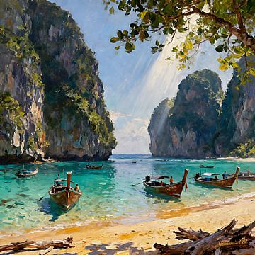 Beautiful Destinations - Noppharat Thara Mu Ko Phi Phi National Park Thailand 1 by Johannas Art Creations