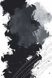 Abstract Painting No. 4 | silver by Melanie Viola