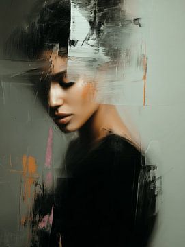 Abstraktes Porträt von Carla Van Iersel