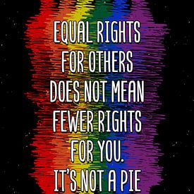 Equal Rights – LGBTQ Flagge Regenbogen Solidarität Wanddeko von Millennial Prints