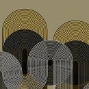 Retro Sunset with Rainbow Geometry II by Mad Dog Art thumbnail