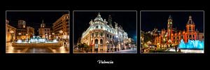 Triptychon Valencia bei Nacht