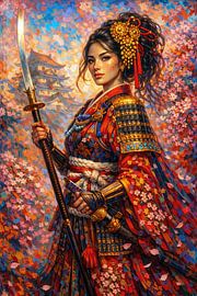 Gemälde der japanischen Samurai Nakano Takeko.