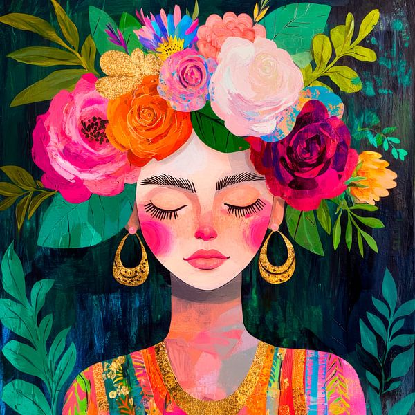 Floral splendour and inner peace by Poster Art Shop