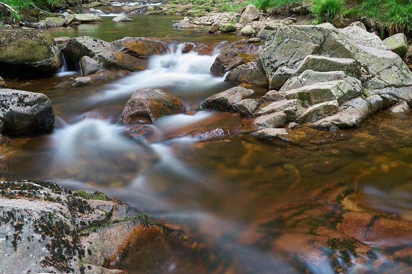the river Ilse near Ilsenburg in the forest at the foot of the Brocken in the Harz National Park in  by Heiko Kueverling