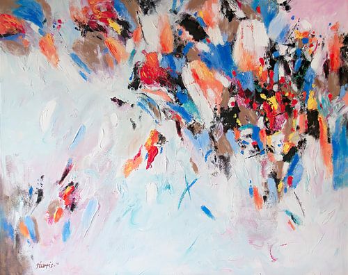 Kleur explosie - acryl op doek -  2011 - Hans Sturris