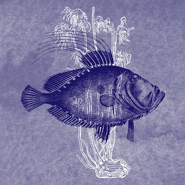 Delft Blue Sunfish by Jadzia Klimkiewicz