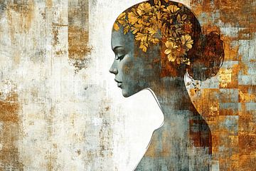 Frau | Frau Gold von Kunst Laune