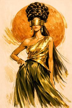 Illustration de mode « Golden Goddess Sun »