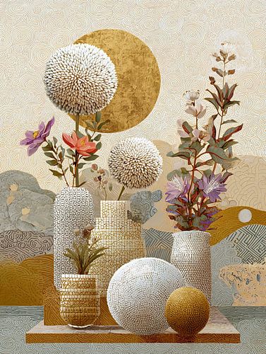 Flower Vases | Elegant Shapes and Colours by Eye catching paintings