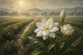Jasmine Plantation After Rain I Flower I Indonesia by Vínculae