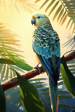 Parrot - Tropical Scene by New Future Art Gallery