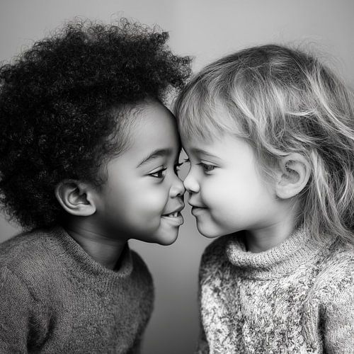 Lief portret van twee peuters