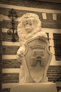 Alkmaar Noord-Holland Binnenstad Sepia Nederland van Hendrik-Jan Kornelis