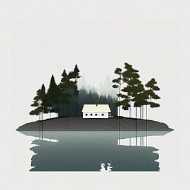 Tranquil landscape #01 by Vlindertuin-Art