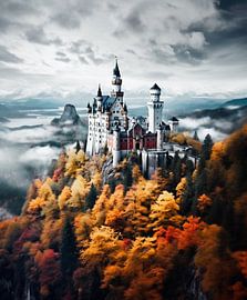 Fairytale castle in autumn