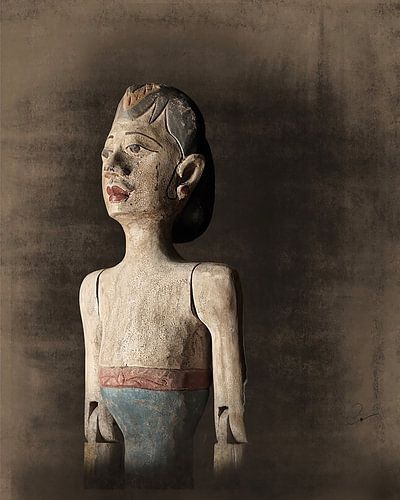 Afbeelding van houten loro blonyo bruid wabisabi