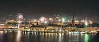 Stockholm firework 2023 panorama
