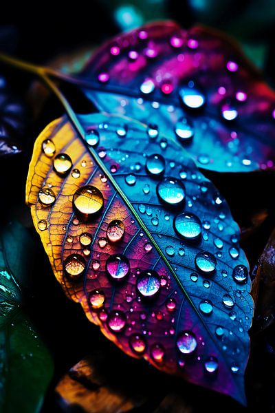 Purple glowing leaf by haroulita