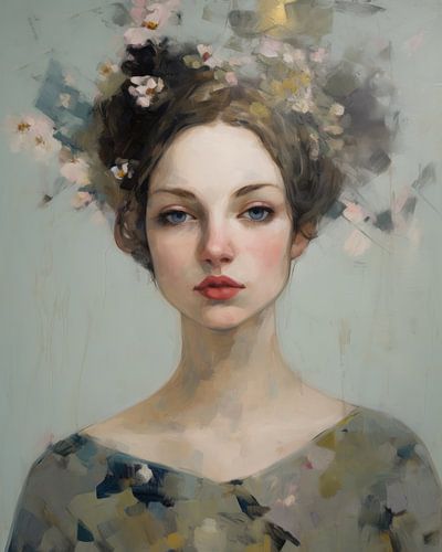 Portret in pastelkleuren