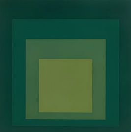 Josef Albers - Hommage an den Platz, grün von Vivanne