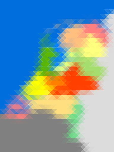 Driehoekskaart van Nederland - horizontaal van Frans Blok