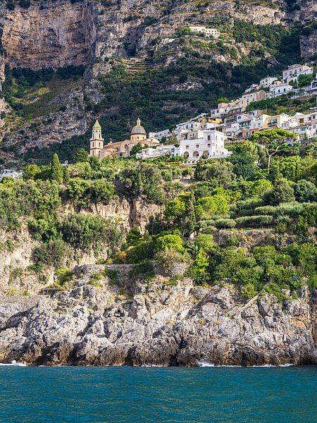 View of Praiano on the Amalfi Coast in Italy by Rico Ködder