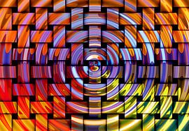 Modern Weave (Buntes Webmuster) von Caroline Lichthart