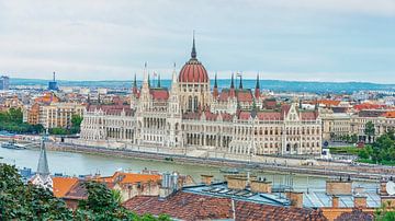 The Hungarian Parliament in Budapest by Manjik Pictures