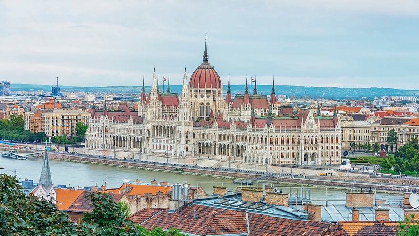The Hungarian Parliament in Budapest by Manjik Pictures