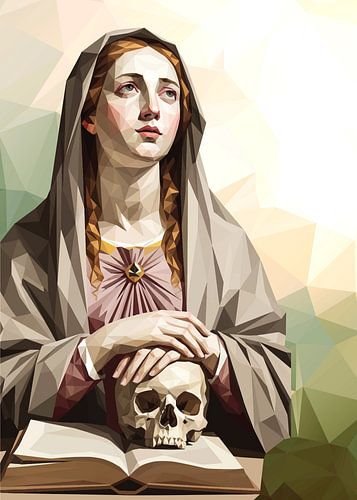 Die reuige Magdalena Lowpoly