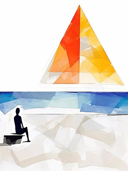 Pyramiden und Sand Stil Abstrakt von TOAN TRAN