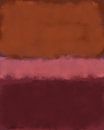 Orange, rose, rouge foncé. Peinture abstraite aux couleurs néon. par Dina Dankers Aperçu