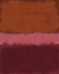 Orange, rosa, dunkelrot. Abstrakte Malerei in leuchtenden Neonfarben.