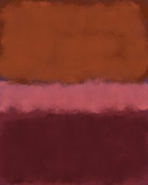 Orange, rosa, dunkelrot. Abstrakte Malerei in leuchtenden Neonfarben. von Dina Dankers