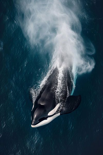Majestic killer whale in the ocean by Poster Art Shop