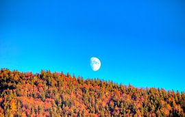 The moon over the Tegernsee by Roith Fotografie