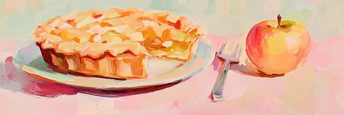 Apple and Cake Art by Wonderful Art