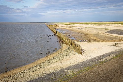 Brise-lames à Moddergat en Frise