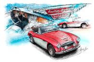 Austin Healey 3000 Mk III - 1964 (red/white) van Martin Melis thumbnail