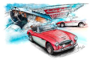 Austin Healey 3000 Mk III - 1964 (rouge/blanc) sur Martin Melis