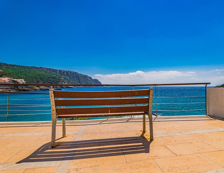 Idyllic sea view of the bay in Sant Elm, Majorca island, Spain by Alex Winter