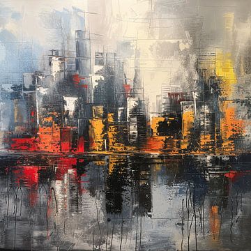 Skyline abstract van Koffie Zwart