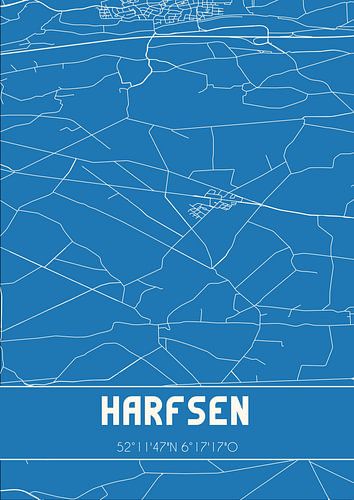Blauwdruk | Landkaart | Harfsen (Gelderland)