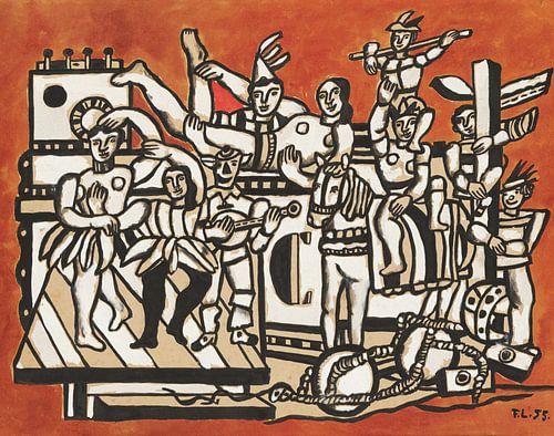 Untitled scene with figures and horse - Fernand Léger, 1955 by Atelier Liesjes