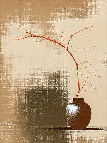 ZEN. Minimalistisch Stilleven in Oosterse stijl