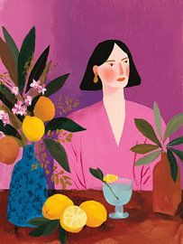 Colourful modern portrait by Carla Van Iersel