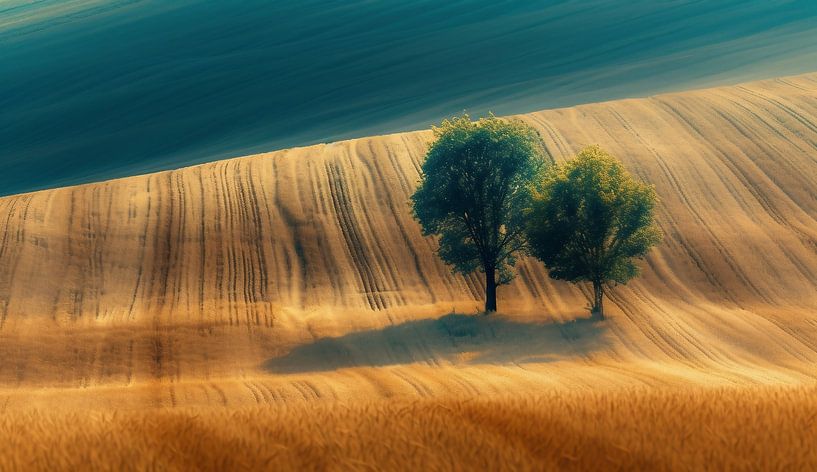 Herbstlandschaft erkunden von fernlichtsicht