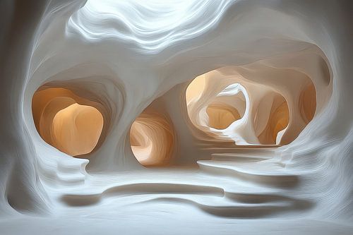 driedimensionale fantasie achtergrond abstracte structuren van Egon Zitter