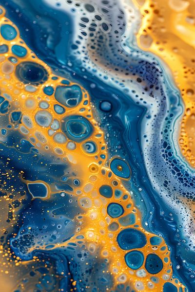Kleurrijk abstract schilderij met patronen van Art & Soul Creations